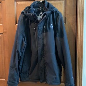 Men’s black Gerry jacket, size large